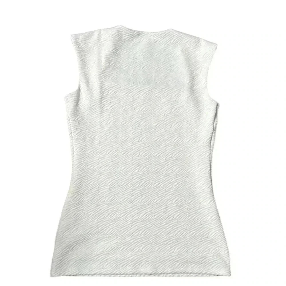 Cach Vintage White Unique Square Necktextured Sle… - image 2